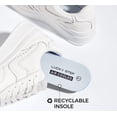 thumbnail image 5 of LUCKY STEP Womens Platform Fashion Sneakers Thick Sole Suede Faux Leather Casual Shoes,White, 5 of 11