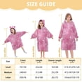 thumbnail image 3 of Wearable Blanket with Sleeves and Pocket Oversized Hooded Sweatshirt 3-14 YR Pink Glitter Background L, 3 of 7
