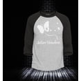 thumbnail image 2 of Shop4Ever Men's Autism Is My Super Power Autism Awareness Raglan Baseball Shirt Small Heather Grey/Black, 2 of 4