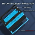 thumbnail image 2 of Kebiory Case for T-Mobile Revvl Tab 5G 2023 Released Tablet,Shockproof Kids Friendly Rugged Hybrid Case Cover (with Kickstand) for T-Mobile Revvl Tab 5G 2023 Released 10.36 Inch (Black+Blue), 2 of 6