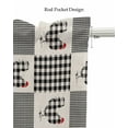 thumbnail image 5 of Farm Beige Rooster Linen Curtain Valance for Bedroom/Bathroom/Kitchen/Living/Dining Room Window,Vintage Farmhouse Animal Chicken Hen Plaid Pocket Topper Drapes Decorative Cafe Drapery Panel 54"x18", 5 of 6