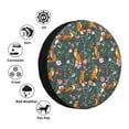thumbnail image 4 of Sikiie Wolf Fox In Flower Forest PVC Leather Spare Tire Wheel Cover Spare Tire Cover, for Car Truck SUV Camper Trailer Universal Fit(14-17in)-15 inch, 4 of 6