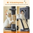 thumbnail image 6 of 81.1"H Cat Tree Cat Tower for Indoor Cats, Plush Multi-Level Cat Condo with Scratching Posts, Perches, Caves, Hammock, Smoky Gray, 6 of 7