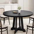 thumbnail image 2 of BeesClover Dining Table for 4 to 6 People, 47 Inch Round Dining Table, Wooden Kitchen Table with Sturty Legs, Dining Room Table for Dining Room, Kitchen(Without Chairs), 2 of 6