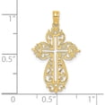 thumbnail image 3 of 14K Yellow Gold Cut-Out Scroll Framed Cross Charm (22.3 X 16) Made In United States k8426, 3 of 5