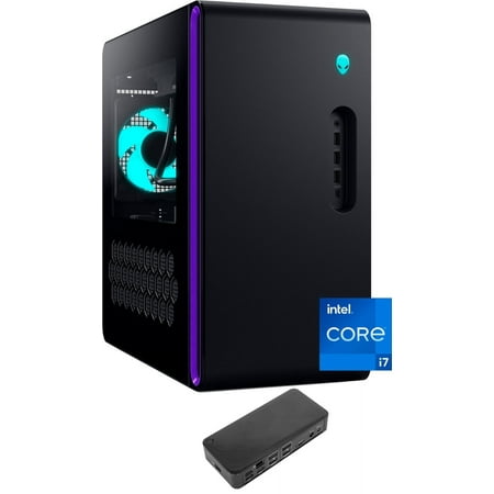 Dell Alienware Aurora R16 Gaming/Entertainment Desktop PC (Intel i7-13700F 16-Core, GeForce RTX 4060 Ti, 16GB DDR5 5600MHz RAM, 1TB PCIe SSD + 2TB HDD (3.5), Wifi, Win 11 Home) with USB-C Dock