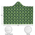 thumbnail image 3 of Wearable Blanket,Green Skull Pattern Hooded Wearable Sherpa Blanket for Adults & Teens,Winter Poncho Shawl Wrap Cape Thick Warm,60"x80", 3 of 5