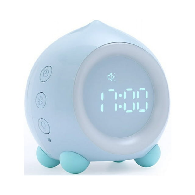 Reloj despertador inteligente de pesca, luz de pared Bluetooth multifuncional creativa, altavoz Bluetooth, mini reloj digital para dormir, luz nocturna, azul
