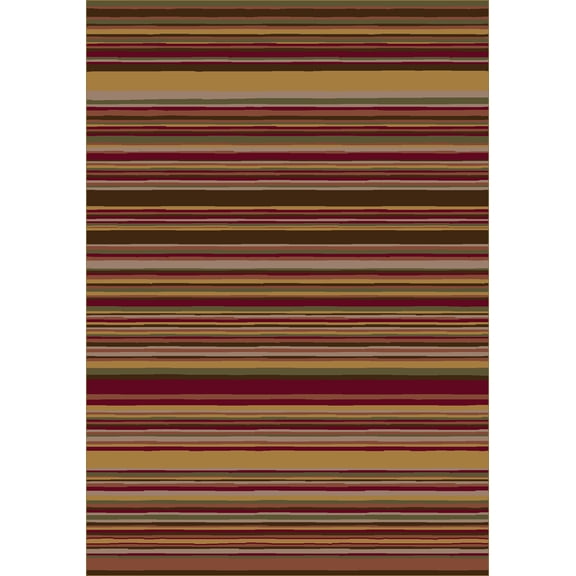 Milliken Innovations Area Rug LOLA CORAL Lola Coral Bars Lines 2' 1" x 7' 8" Runner