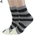 thumbnail image 3 of PULLIMORE 3 Pairs Women Warm Soft Plush Slipper Sock Winter Fluffy Microfiber Crew Socks Casual Home Sleeping Fuzzy Cozy Sock, 3 of 9