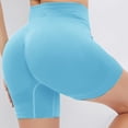 thumbnail image 2 of IWRICH Women's High Waist Workout Yoga Shorts Gym Seamless Cycling Scrunch Shorts Lifting Breathable Soft Comfy Activewear Mint Green XL, 2 of 7