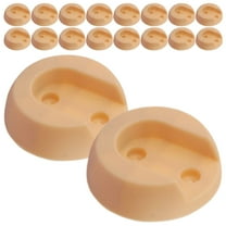 NICEXMAS Wardrobe Rod Bracket Khaki 20Pcs 1.97X0.98X0.65In