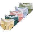 thumbnail image 1 of Xmarks Women's Cotton Underwear High Waisted Full Coverage Ladies Panties 5 Pieces, 1 of 10