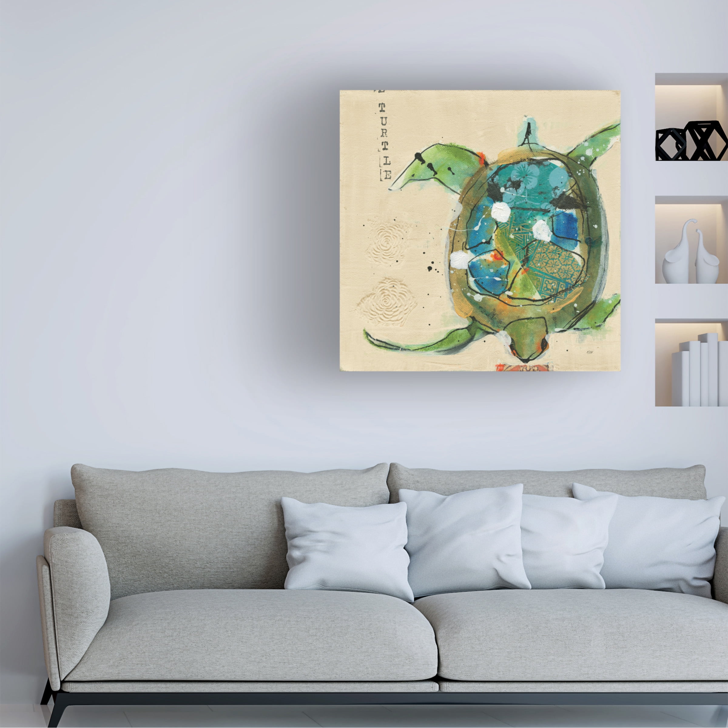 Kellie Day 'Chentes Turtle Light' Canvas Art
