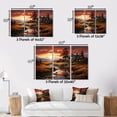 thumbnail image 4 of Designart "Country beauty Amber Sunset" Landscapes Metal Wall Art Set, 4 of 5
