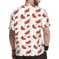 thumbnail image 2 of Wukai Hand Drawn Watermelon Print Men's Short-Sleeved Mesh T-Shirt,Quick-Dry Short Sleeve Workout T-Shirt-6X-Large, 2 of 8
