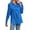 Blue, variant on Womens Soft Satin Silk Leopard Button Down Shirts Silky Long Sleeve Work Shirt Dress Blouses Tops Light XL