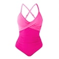 thumbnail image 4 of NMMUED Women's One Piece Swimsuits Tummy Control Ruched Push Up Bathing Suit Tie Back Slimming Swimwear Watermelon Red S, 4 of 4