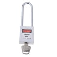 thumbnail image 1 of Grillete de material acero inoxidable Cuerpo de de seguridad Bloqueo Etiquetado s , con llaves iguales, Durable, 121 mm, Blanco Zulema Candado de bloqueo de seguridad, 1 of 8