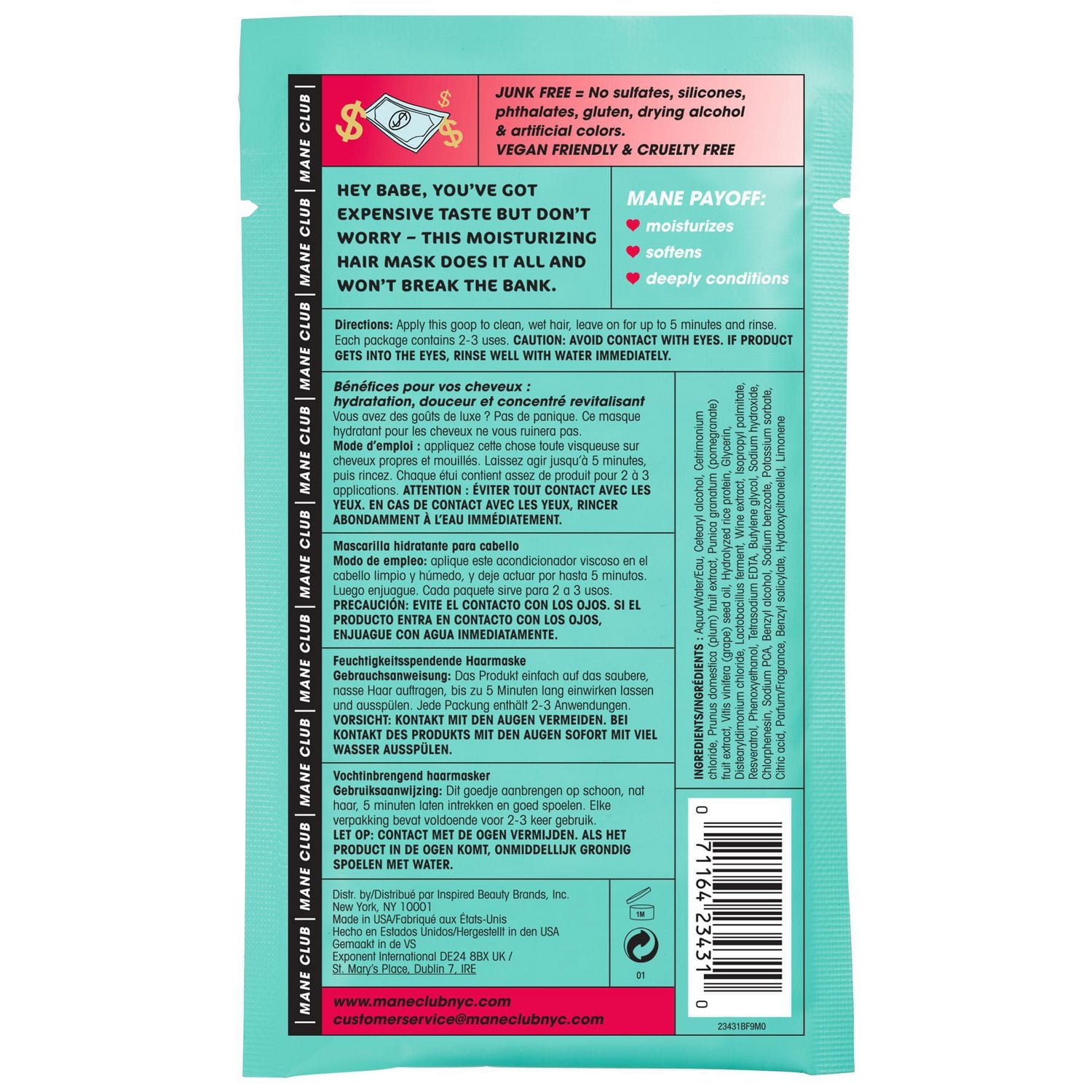 Cha Ching Masque Hydratant Pour Les Cheveux