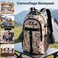 thumbnail image 6 of 40L Outdoor Travel Backpack for Adults, Large Capacity Camo Backpack for Work Hiking Camping, Khaki - 8036, 6 of 9