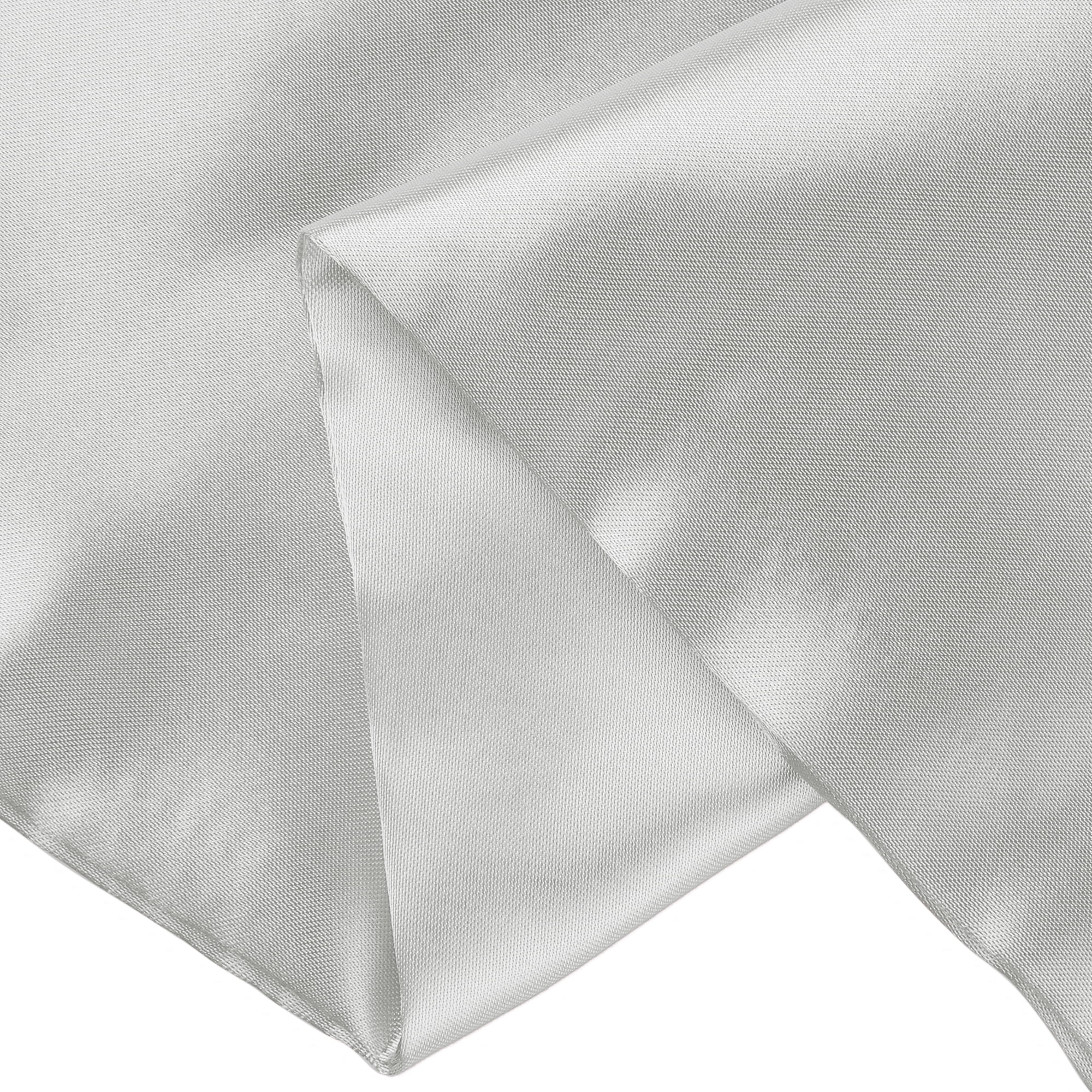 Unique Bargains Envelope Closure Breathable and Soft Satin Pillowcase (2 Count) Light Gray Queen