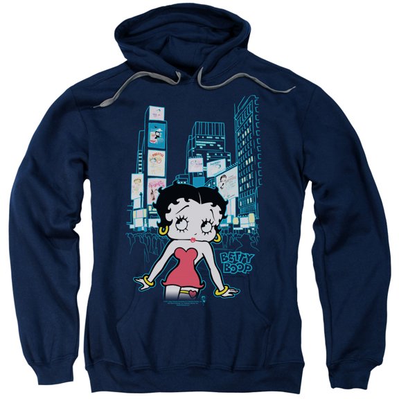 Betty Boop Square Adult Pullover Hoodie Sweatshirt Navy