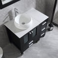 thumbnail image 5 of Wonline 36 inch Bathroom Vanity Wood Cabinet Double Circular Ceramic Vessel Sink Round Above Counter Bowl Bathroom Cabinet W/ Mirror Black, 5 of 7