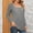 Grey, variant on DondPO Long Sleeve Shirts for Women Sweatshirt for Women Women's Long Sleeve T Shirt Fashion Square Neck Tops Solid Color Casual Blouses Womens Tops Plus Size Tops Black L