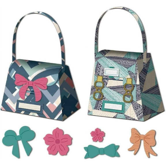 3D Small Tote Bag Cutting Dies Card Making Die Stencil Metal Card Die Cuts Scrapbooking Embossing Template Dies for Birthday Greeting Cards Craft Paper Photo Album Invitation Decor