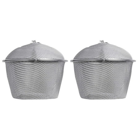 

2X Extra Stainless Steel Twist Lock Mesh Tea Ball Tea Infuser with Hook Chain