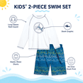 thumbnail image 6 of iXtreme Boys Rash Guard Set - 2 Piece Quick Dry Long Sleeve Swim Shirt and Boys Swim Trunks, 6 of 7