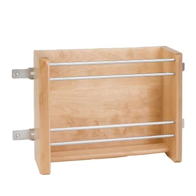 Rev-A-Shelf 10 inch Pantry Cabinet Door Mount Foil Rack, Natural Maple