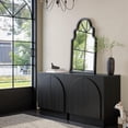 thumbnail image 2 of 24"x40" Black Arched Mirror for Bathroom Vanity, Matte Black Wood Frame Wall Mirror for Fireplace Mantel, Modern Farmhouse Industrial Decor for Entryway, Large Arch, 2 of 8