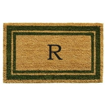 Calloway Mills Sage Green Border 24" x 36" Monogram Outdoor Doormat (Letter S)