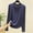 Blue, variant on Women'S Long Sleeve Pajama Top Casual Round Neck Pullover Sleepwear Modal Cotton Blend Tunic for Home Vacation