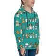 thumbnail image 3 of Kll Unisex Kids Boys Girls Hooded Pocket Pullover Hoodies-Cartoon Dogs, 3 of 9