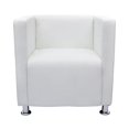 thumbnail image 2 of vidaXL Cube Fauteuil Blanc Simili Cuir, 2 of 4