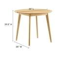 thumbnail image 6 of Modway Vision 35" Round Dining Table in Oak, 6 of 8