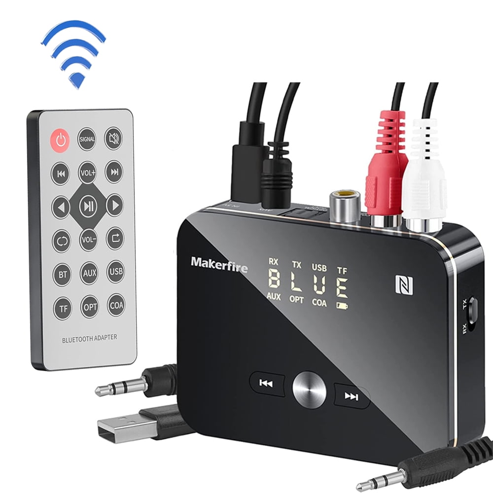 ELEGIANT Bluetooth 5.1 Transmitter Receiver 2 in 1 Wireless Bluetooth Audio Adapter with OLED Screen for Car TV Home Sound System Low Latency Wide Compatible Walmart
