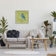 thumbnail image 2 of Stupell Industries Small Blue Bird Perched Modern Layered Botanicals Graphic Art Gray Framed Art Print Wall Art, Design by Verbrugge Watercolor, 2 of 7
