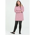 thumbnail image 3 of ellos Women's Plus Size Lace Trim Sweatshirt Tunic - 34/36, Dusty Pink, 3 of 6