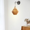 thumbnail image 6 of Rattan Wall Light Wall Mount Lamp Rattan Wall Sconce for Hallway Living Room, 6 of 8