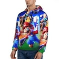 thumbnail image 3 of Lsque Mario Pattern Casual Men's Hoodie,Hooded Sweatshirt with Kangaroo Pocket,Pullover Hoodie-Medium, 3 of 8