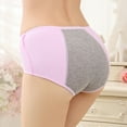 thumbnail image 4 of 3 Pcs Women's Menstrual Period Briefs Girl Ultra Soft Postpartum Cotton Panties Underwear, 4 of 9