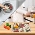 thumbnail image 3 of Yayeee Dish Drying Mat for Kitchen Counter 16" x 18" Microfiber Super Absorbent Coffee Decorative Pad, Christmas Poinsettia, 3 of 9