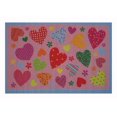 thumbnail image 1 of Tapis rectangle amusant pour enfant cœurs-roses multicolore nylon, 1 of 2