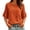 Orange, variant on Women's 1/2 Sleeve Crewneck Blouse Casual Summer Work Top Flutter Sleeve Loose Fit Shirt