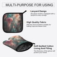 thumbnail image 3 of Yayeee Oven Mitts and Pot Holder Set of 2 Heat Resistant Kitchen Gloves Baking Hot Pad, Psychedelic Forest, 3 of 5