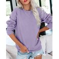 thumbnail image 3 of Womens Casual Crewneck Sweatshirt Long Sleeve Tops Cute Pullover Loose Fit, 3 of 5